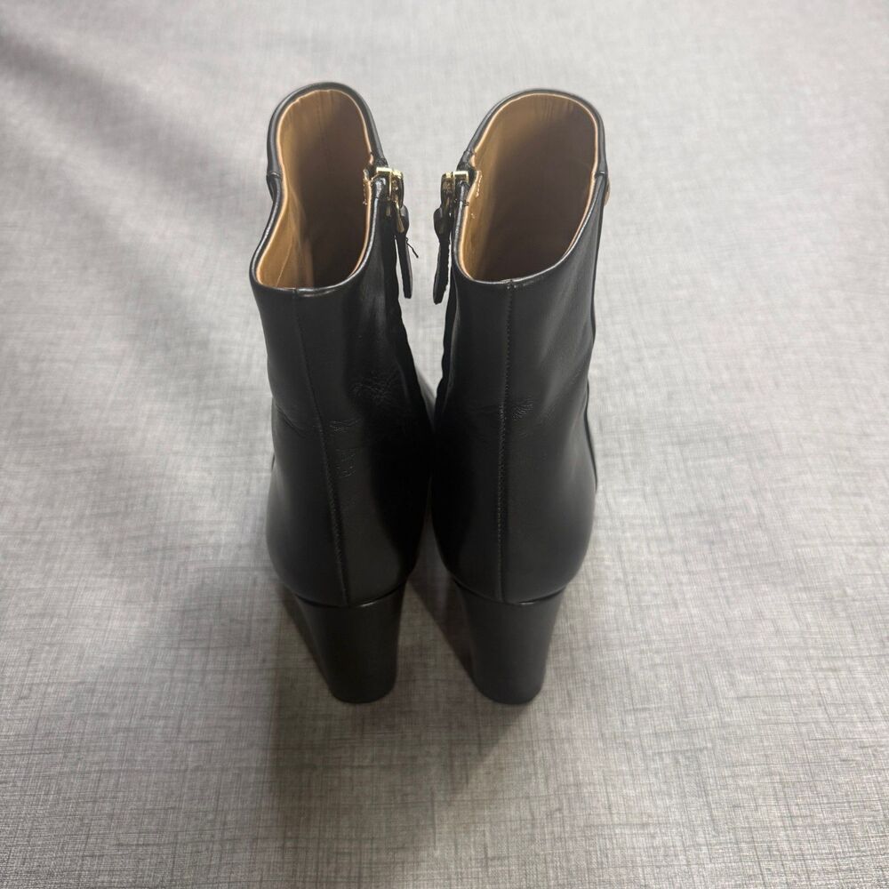 Tory Burch 'Penelope' Pointy Toe Bootie Womens Size 7M Black Leather - Picture 5 of 11